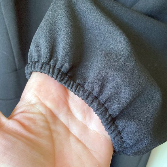 NY&C Black Sheath High Neck Dress with Gold buttons and 3/4 length sleeves XL - Picture 8 of 9